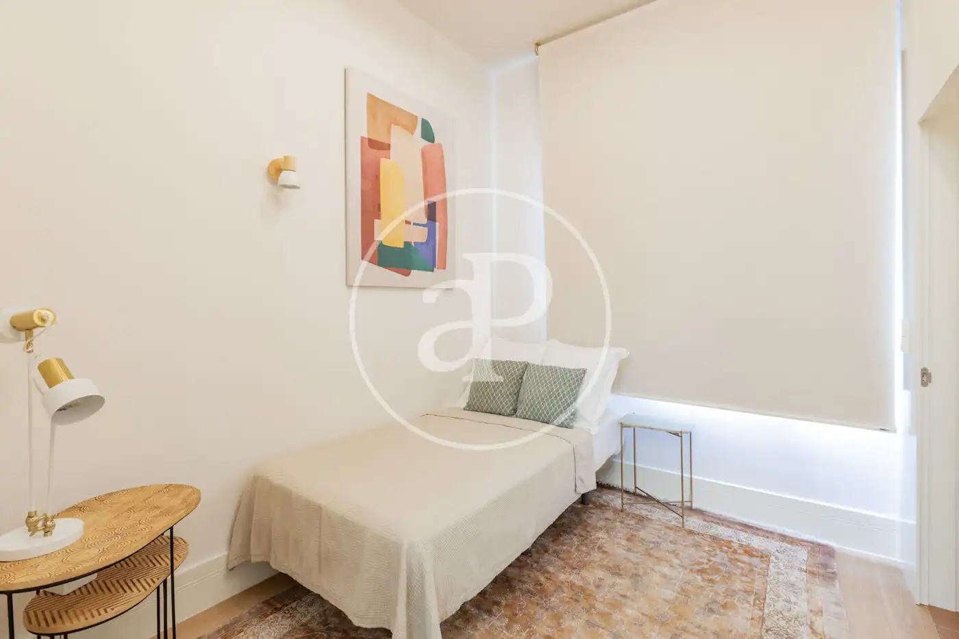 Schlafzimmer von Wohnung zur Miete in Madrid mit Klimaanlage, Heizung und Privatgarten