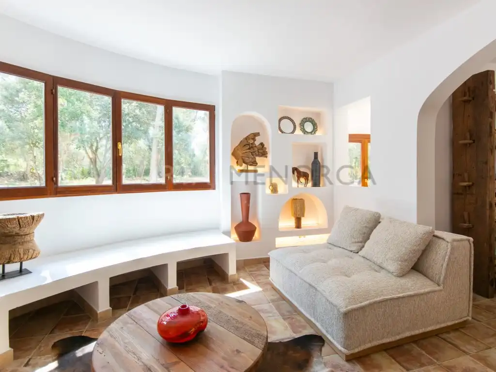Sala de estar de Finca rústica en venta en Ferreries con Piscina