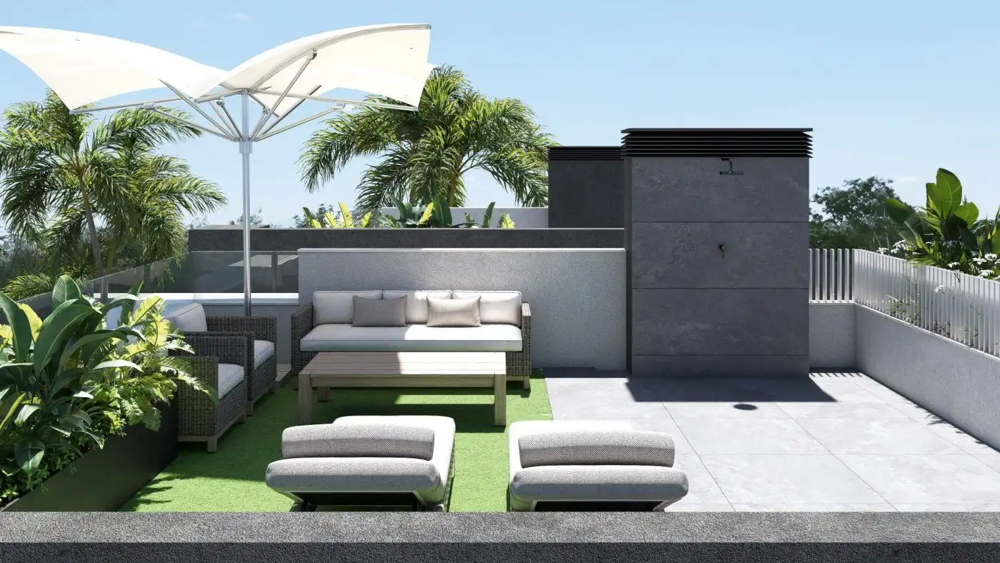 Terraza de Casa o chalet en venta en Pilar de la Horadada con Jardín privado, Terraza y Piscina