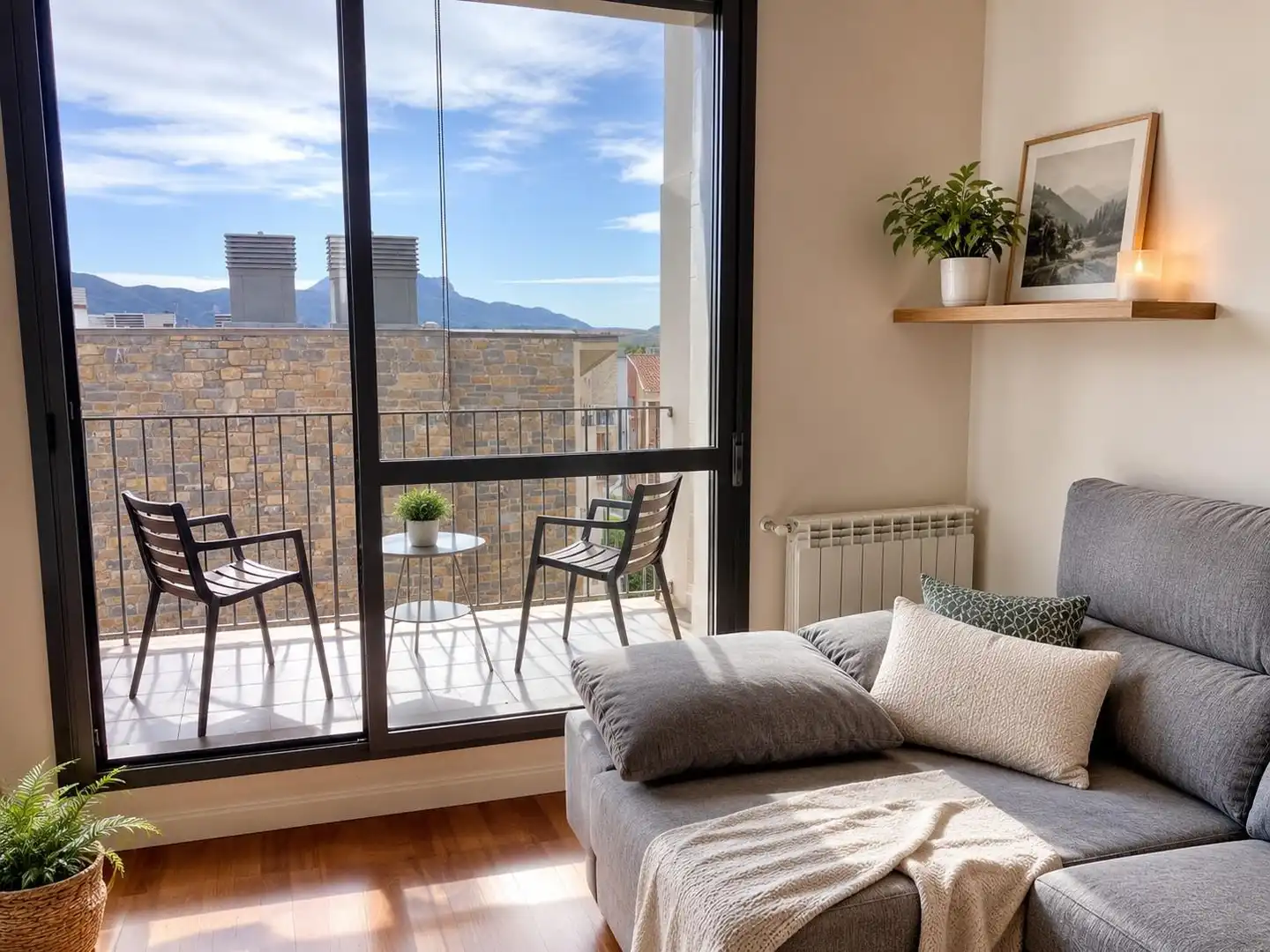 Terraza de Piso en venta en Sabiñánigo con Calefacción, Jardín privado y Terraza