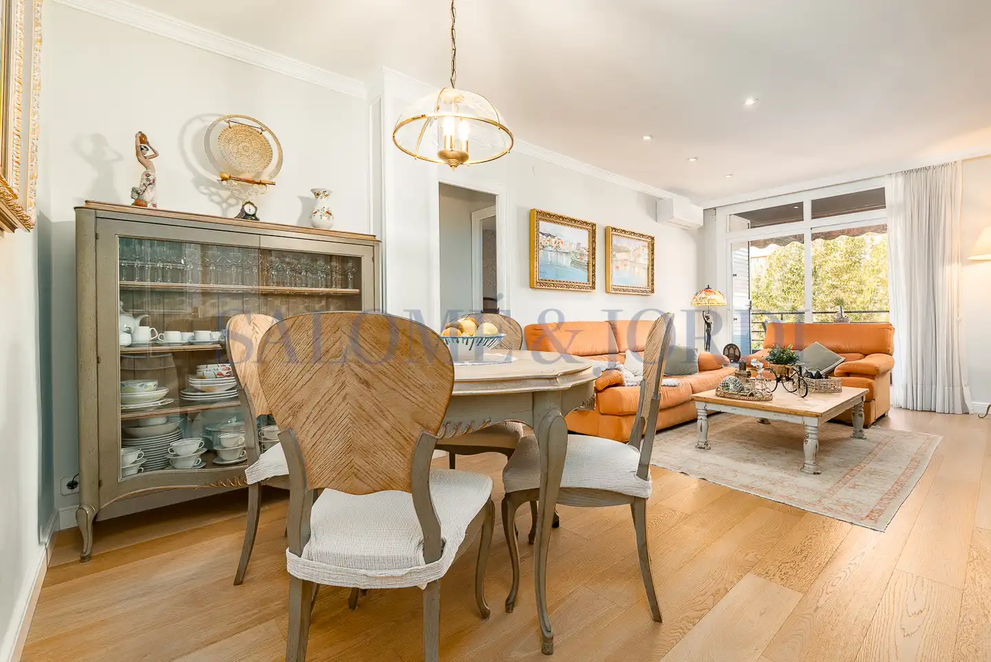 Esszimmer von Wohnung zum Verkauf in Vilassar de Mar mit Klimaanlage, Heizung und Parkett