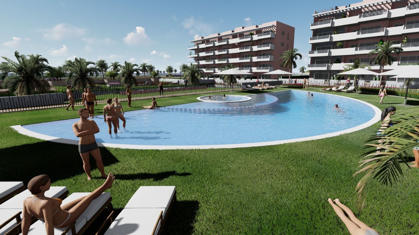 Piscina de Apartament en venda en Guardamar del Segura amb Terrassa, Jacuzzi i Piscina comunitària