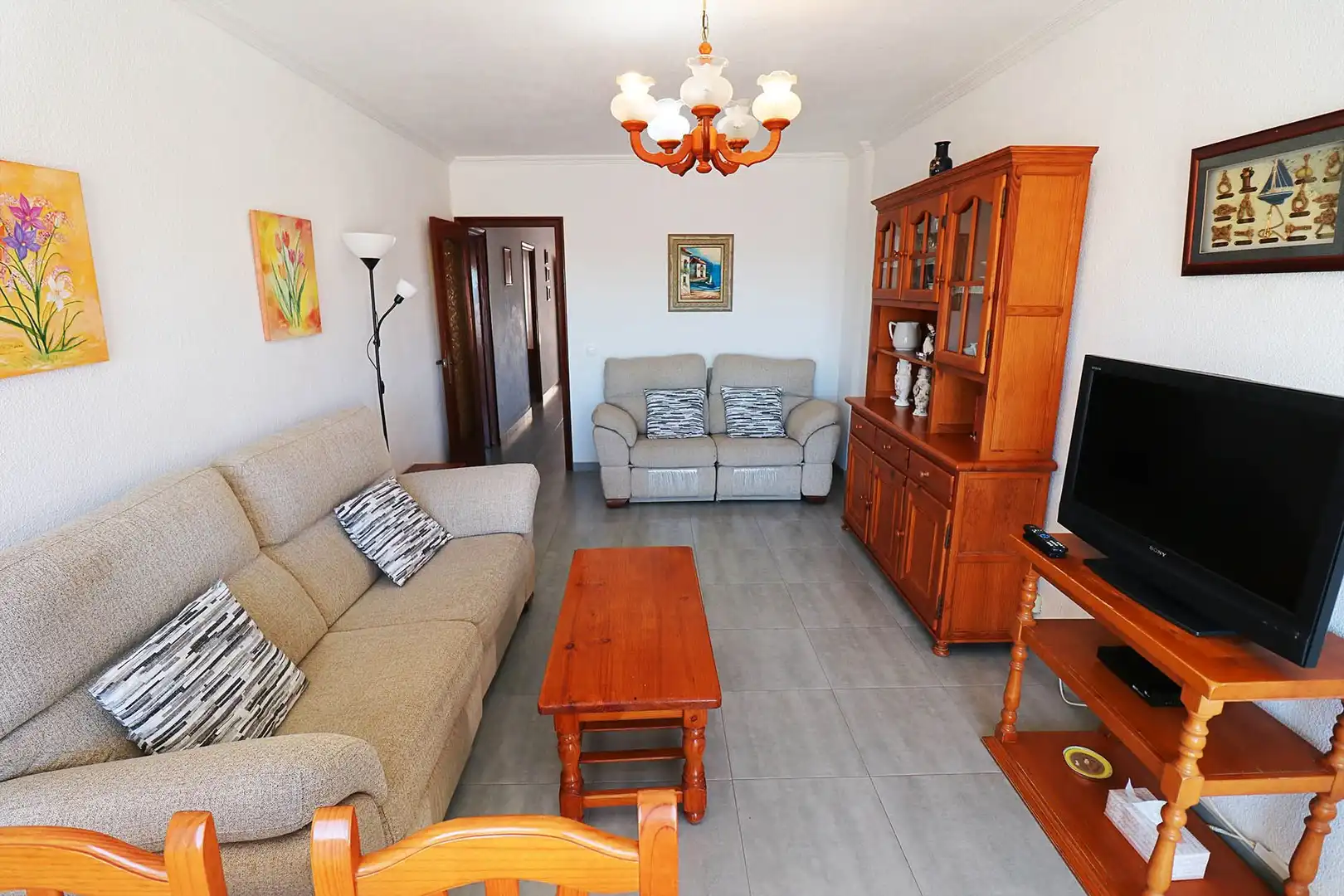 Sala de estar de Piso en venta en Guardamar del Segura con Terraza, Amueblado y Lavadora