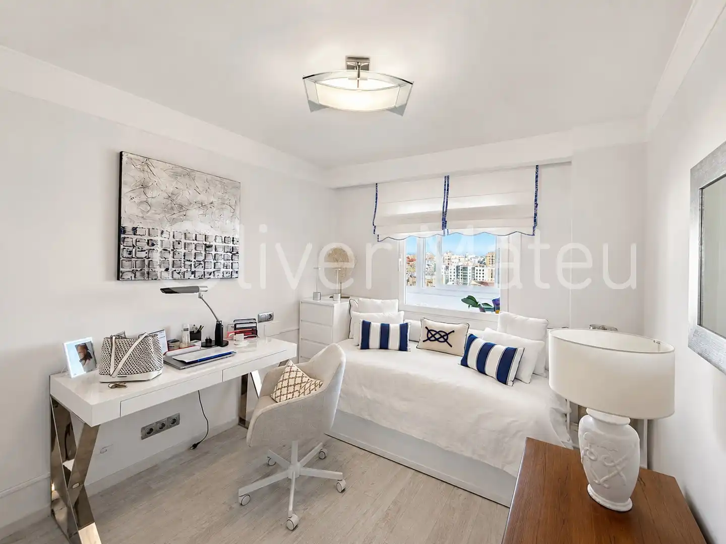 Schlafzimmer von Dachboden zum Verkauf in  Palma de Mallorca mit Klimaanlage, Parkett und Terrasse