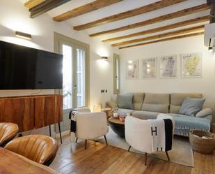 Sala d'estar de Apartament de lloguer en  Barcelona Capital amb Aire condicionat