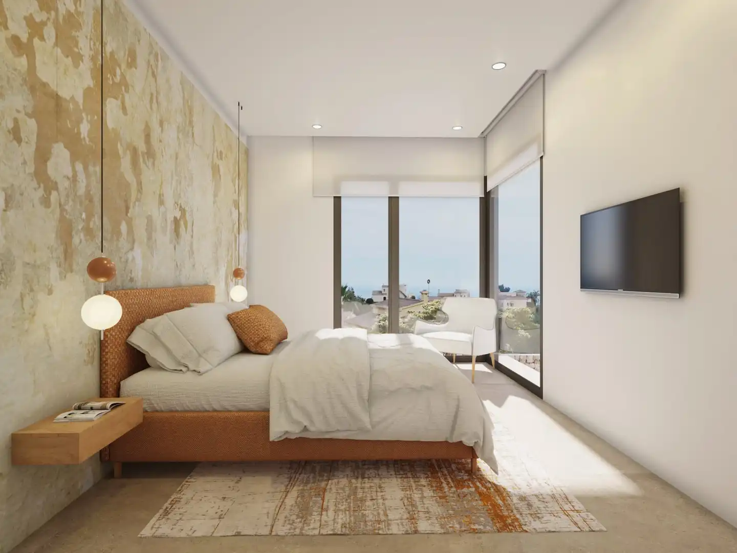 Schlafzimmer von Country house zum Verkauf in Benitachell / El Poble Nou de Benitatxell mit Klimaanlage, Heizung und Abstellraum