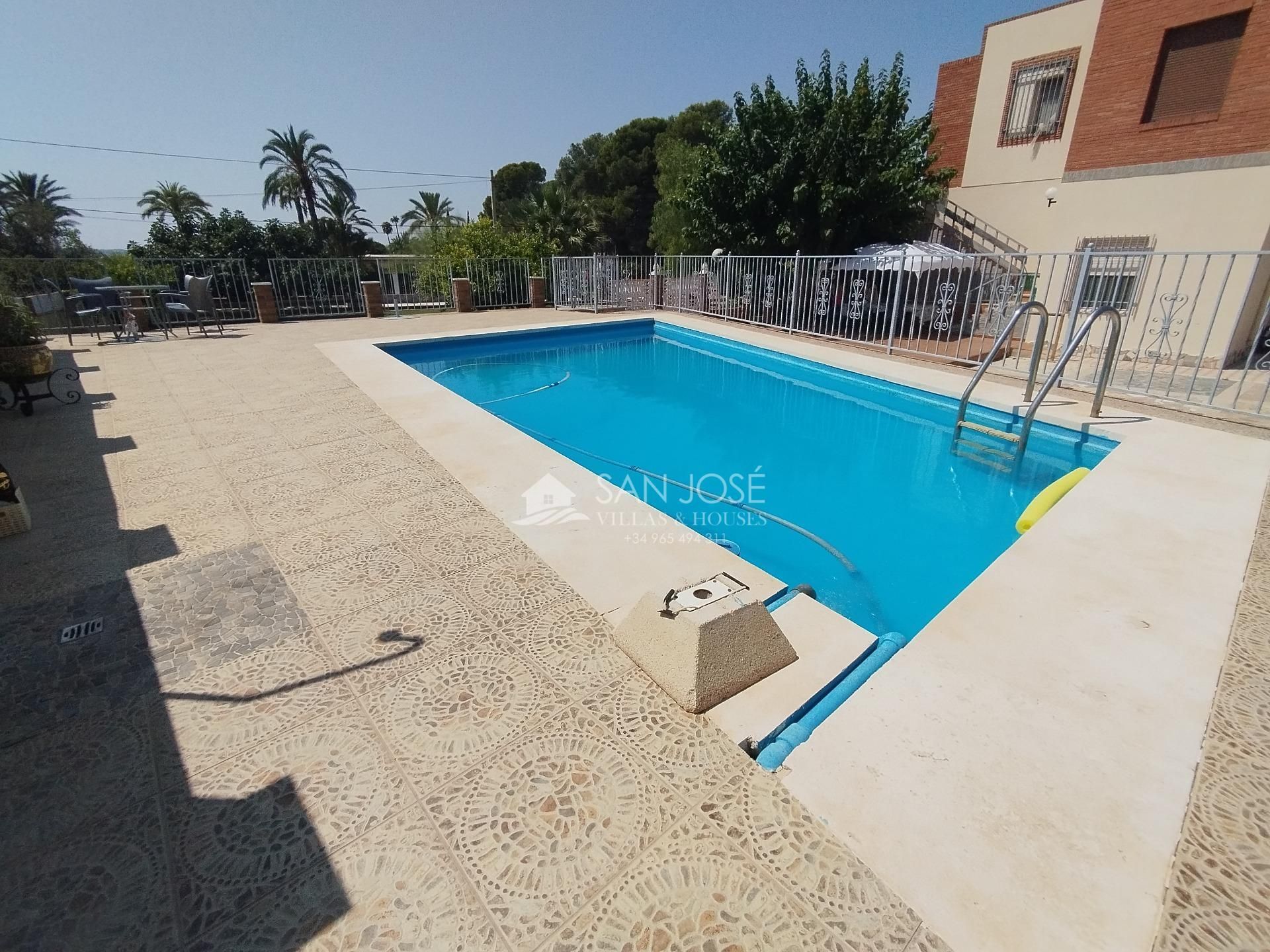 Swimming pool of House or chalet for sale in Aspe  with Air Conditioner, Heating and Private garden