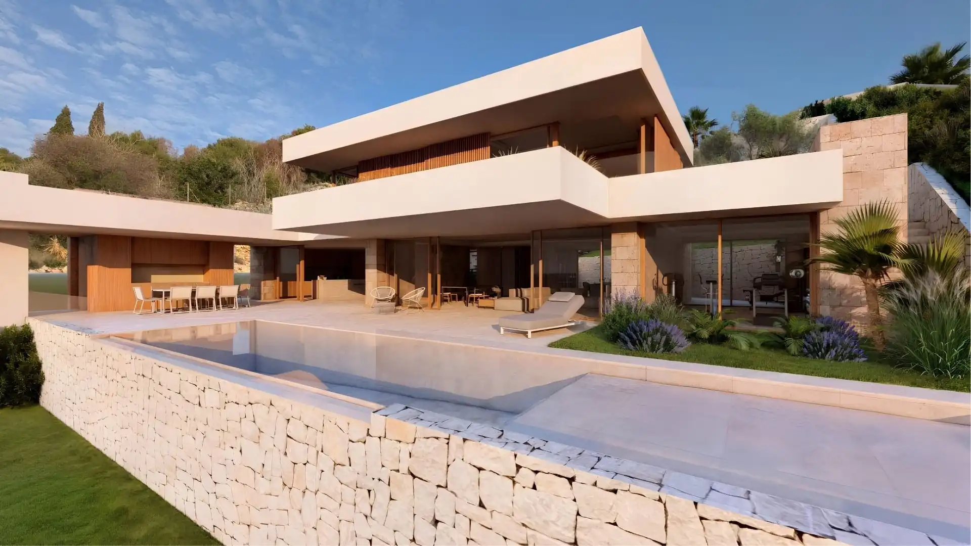 Vista exterior de Casa o chalet en venta en Jávea / Xàbia con Jardín privado, Terraza y Piscina