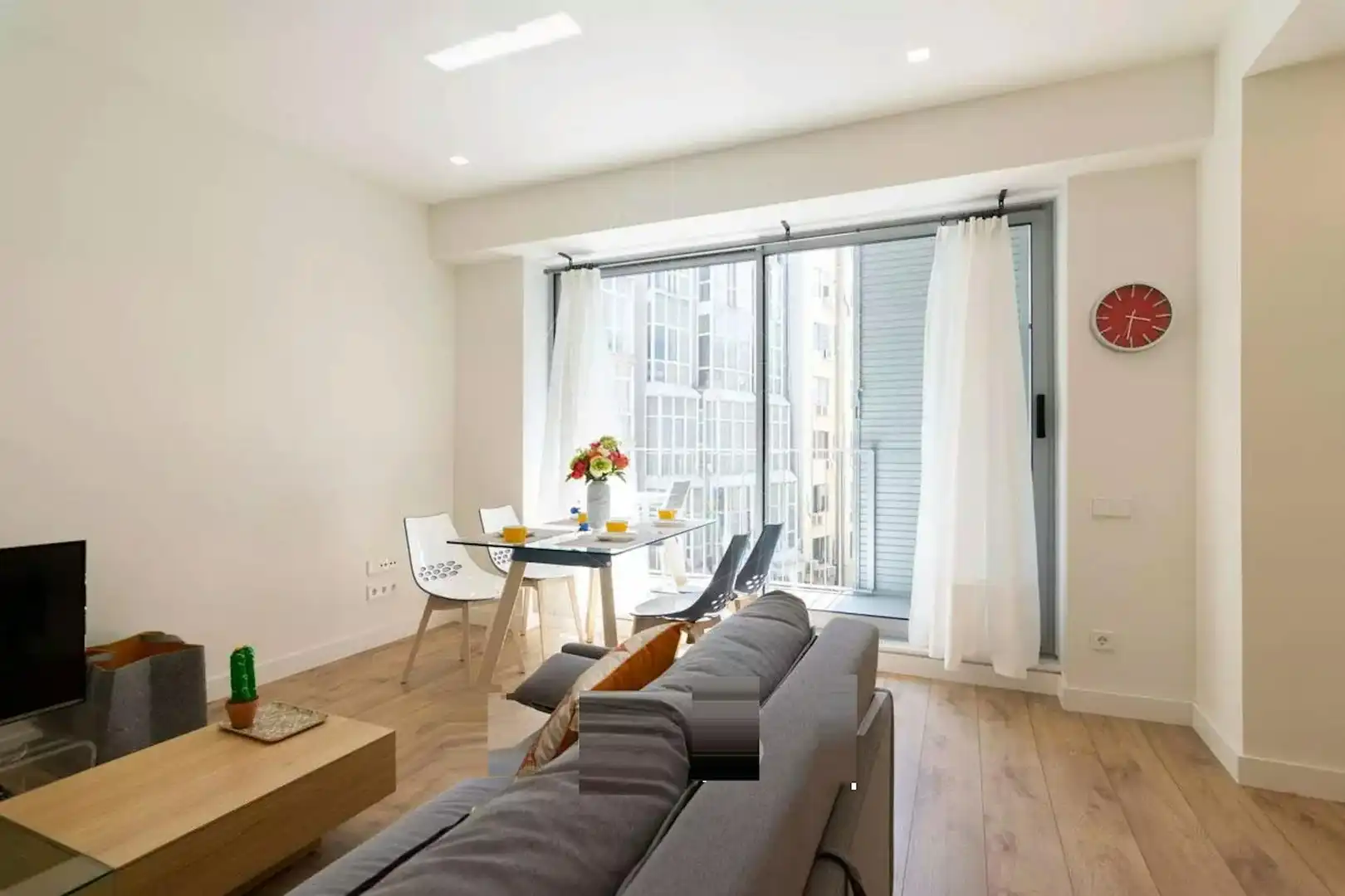 Living room of Flat for rent in Barcelona  with Air Conditioner, Furnished and Washing machine