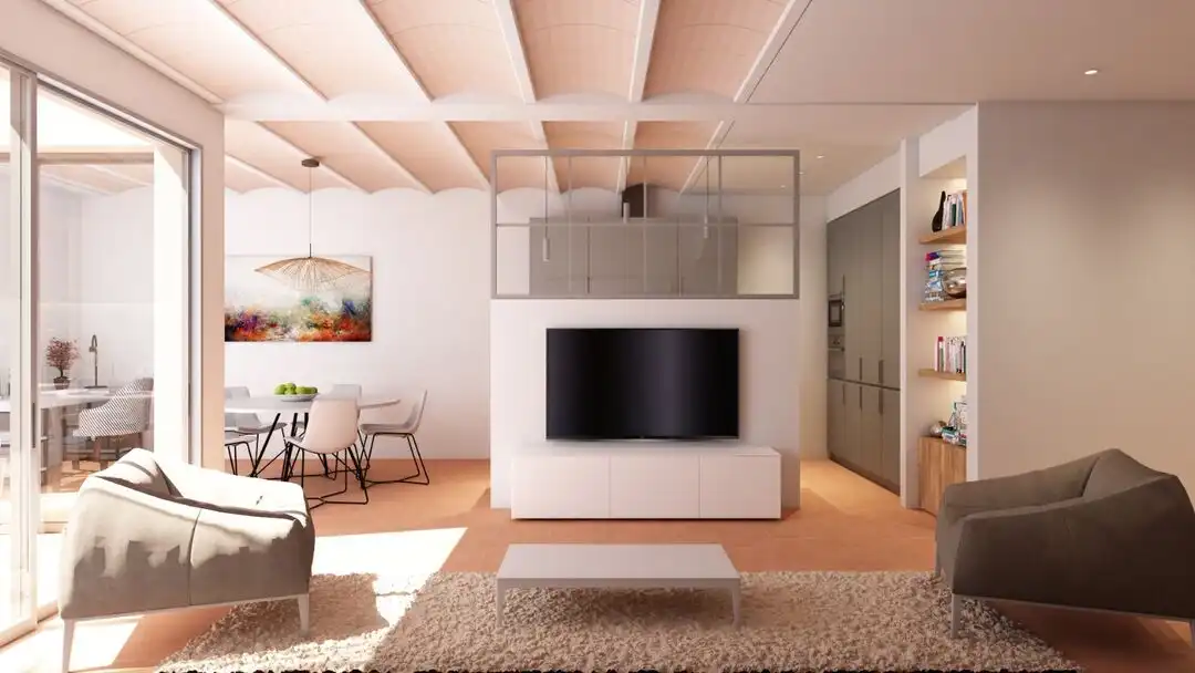 Sala d'estar de Casa adosada en venda en Vall-llobrega amb Aire condicionat, Calefacció i Terrassa