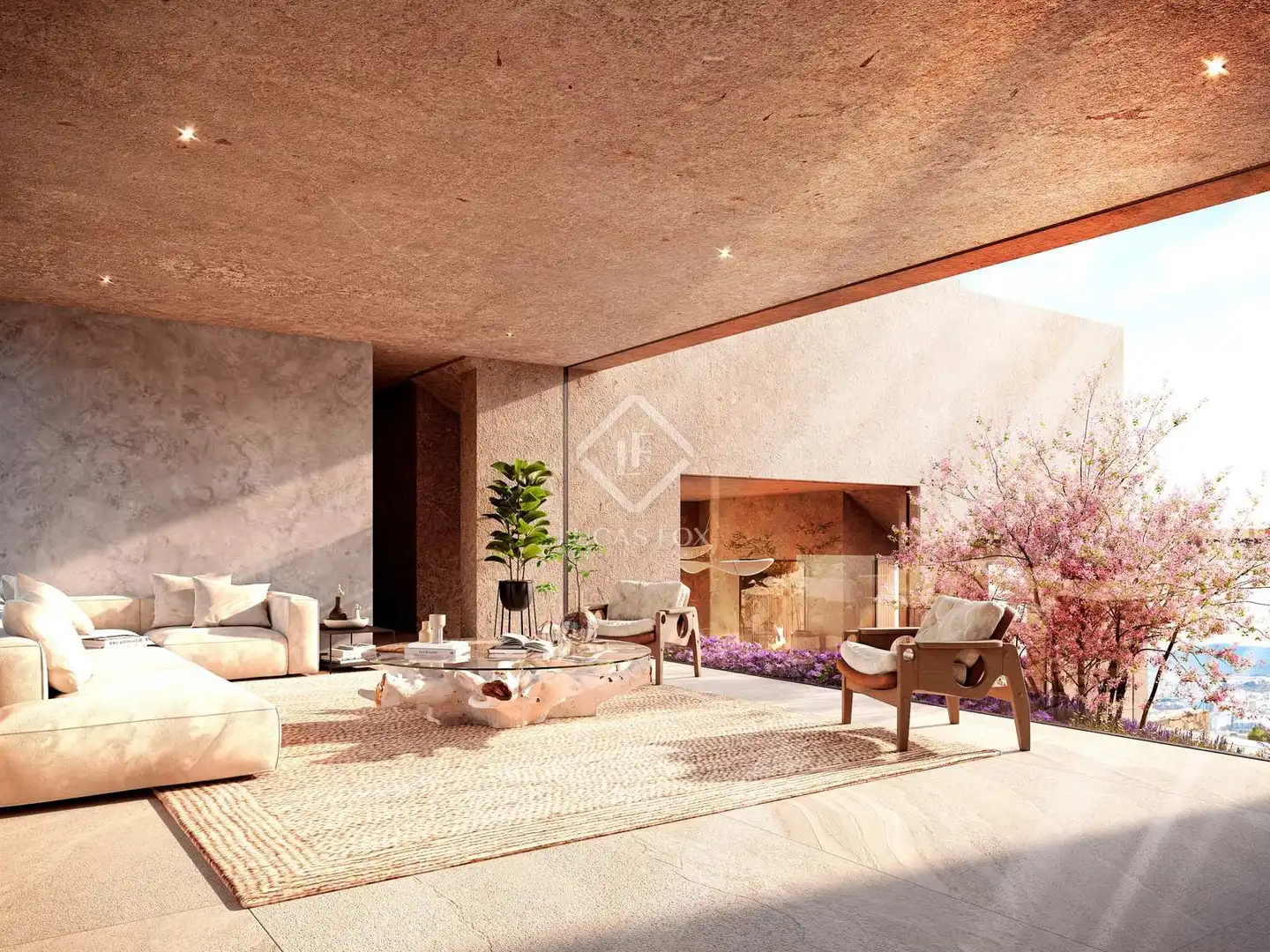 Sala d'estar de Casa o xalet en venda en Santa Eulària des Riu amb Aire condicionat, Jardí privat i Terrassa