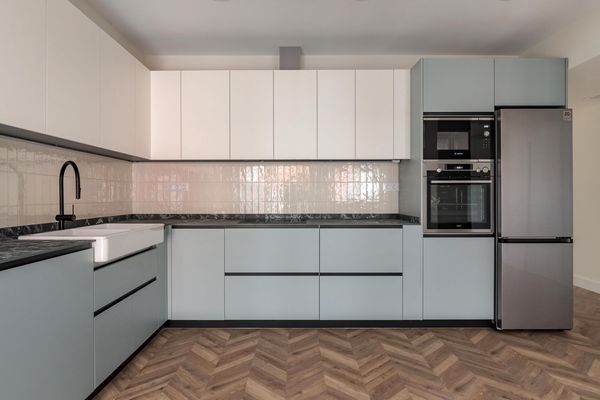 Kitchen of Flat for sale in  Madrid Capital  with Air Conditioner, Heating and Furnished