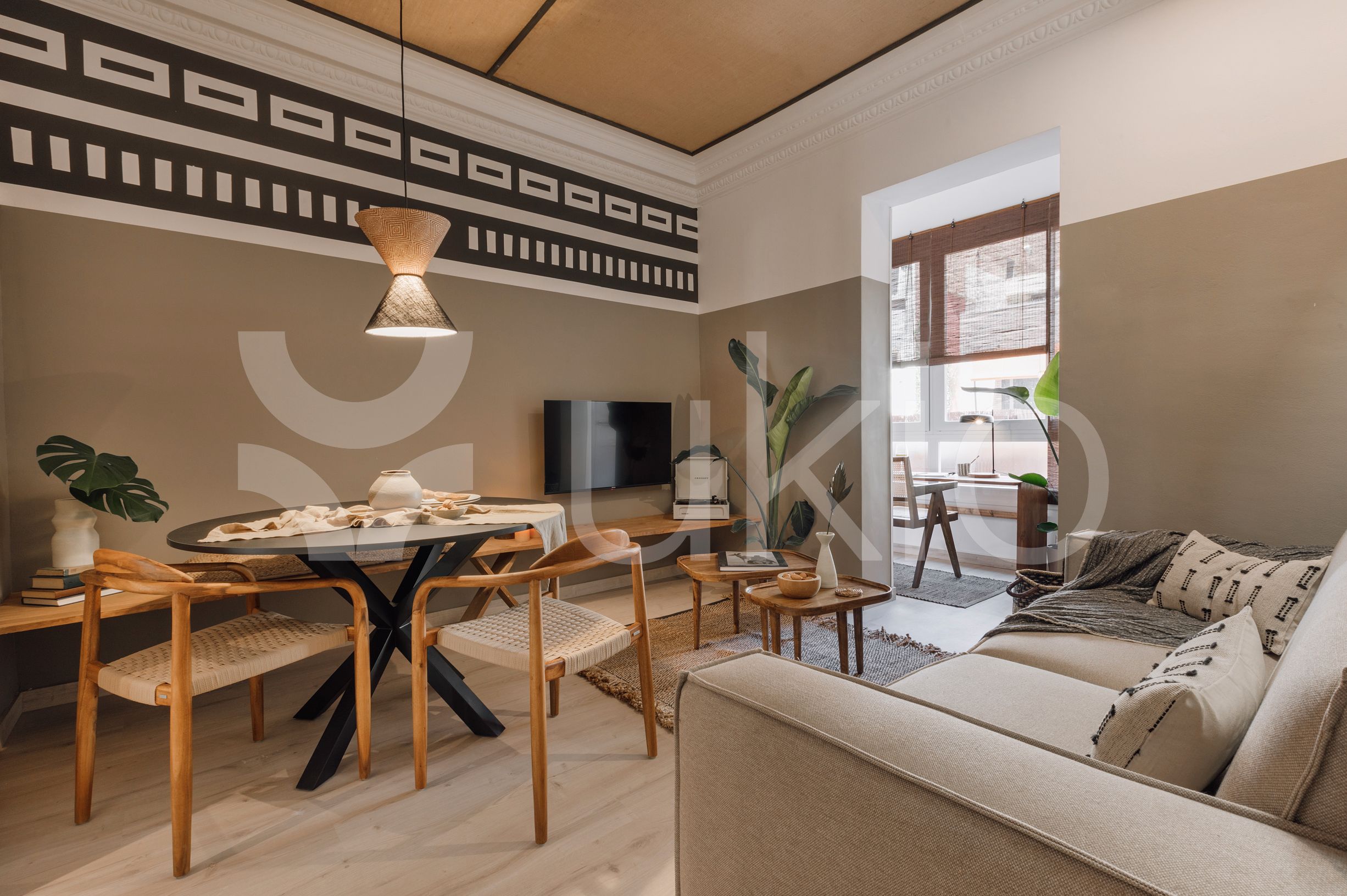 Living room of Apartment to rent in  Barcelona Capital  with Air Conditioner, Heating and Furnished