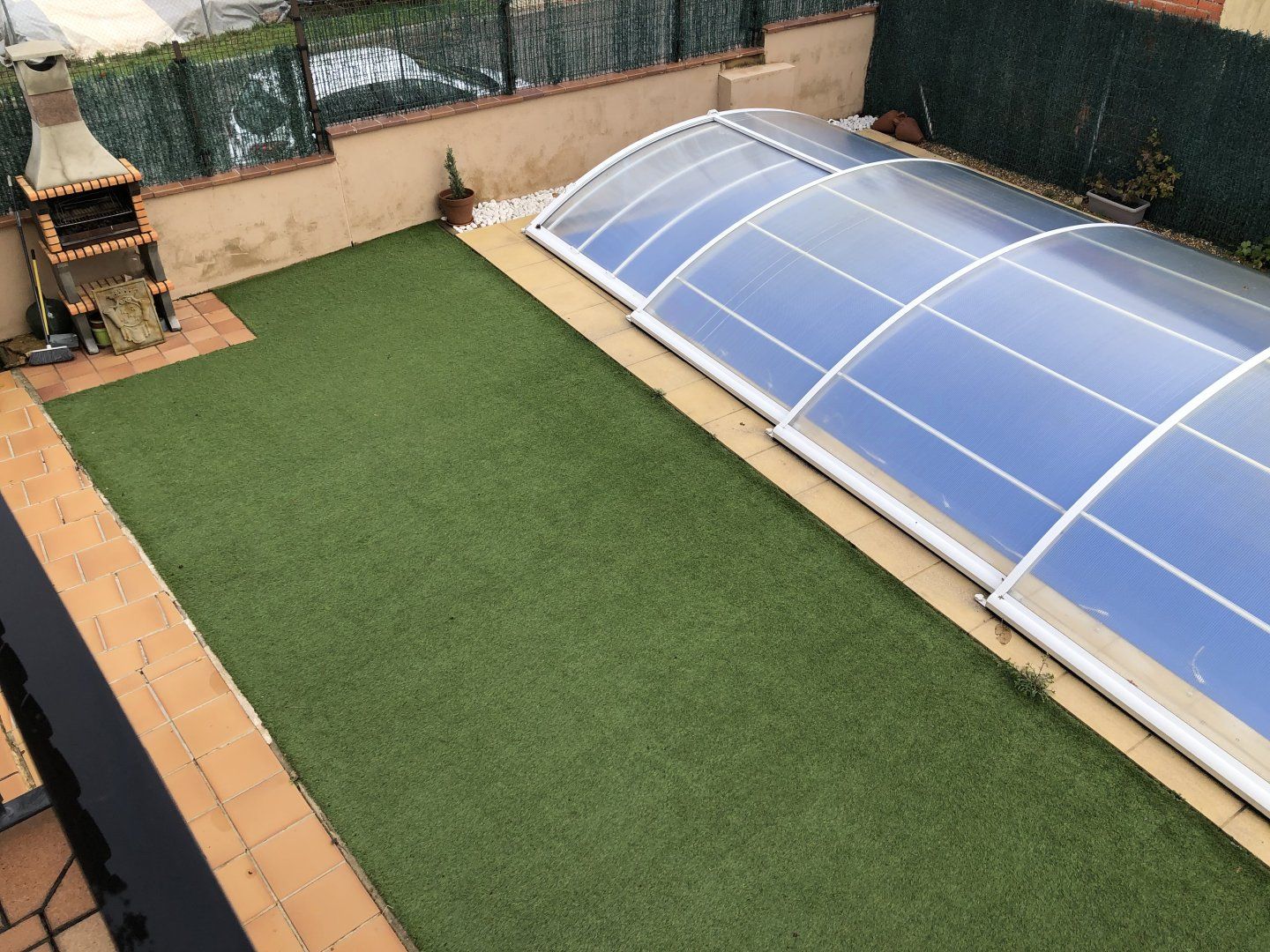 Terrassa de Casa adosada en venda en Torrecaballeros amb Calefacció i Piscina