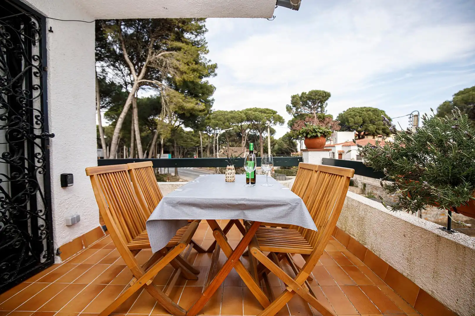 Terraza de Apartamento de alquiler en Pals