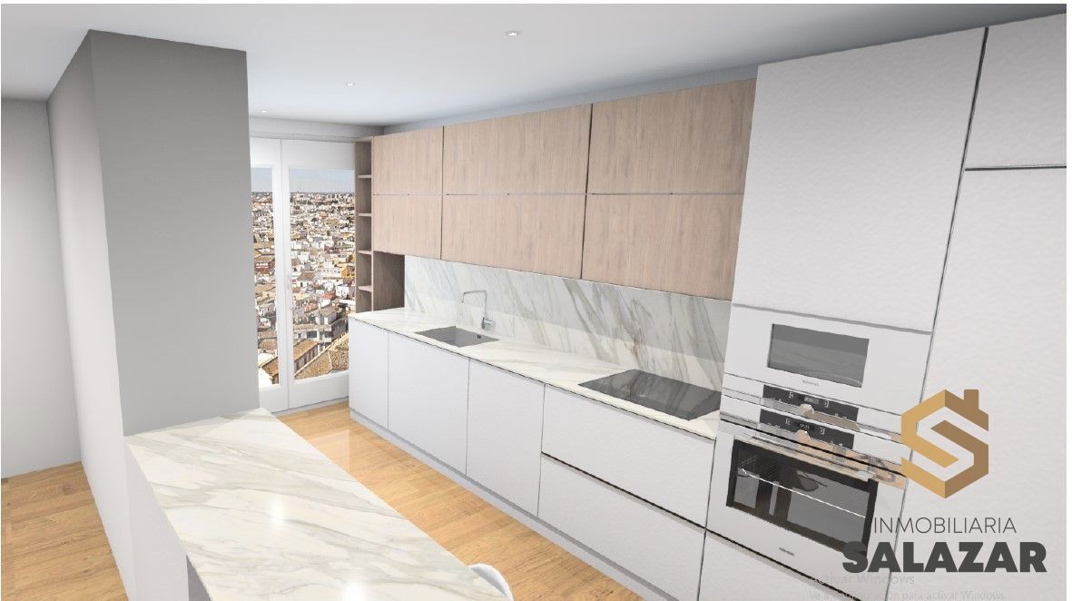 Kitchen of Flat for sale in Bilbao   with Air Conditioner, Heating and Private garden