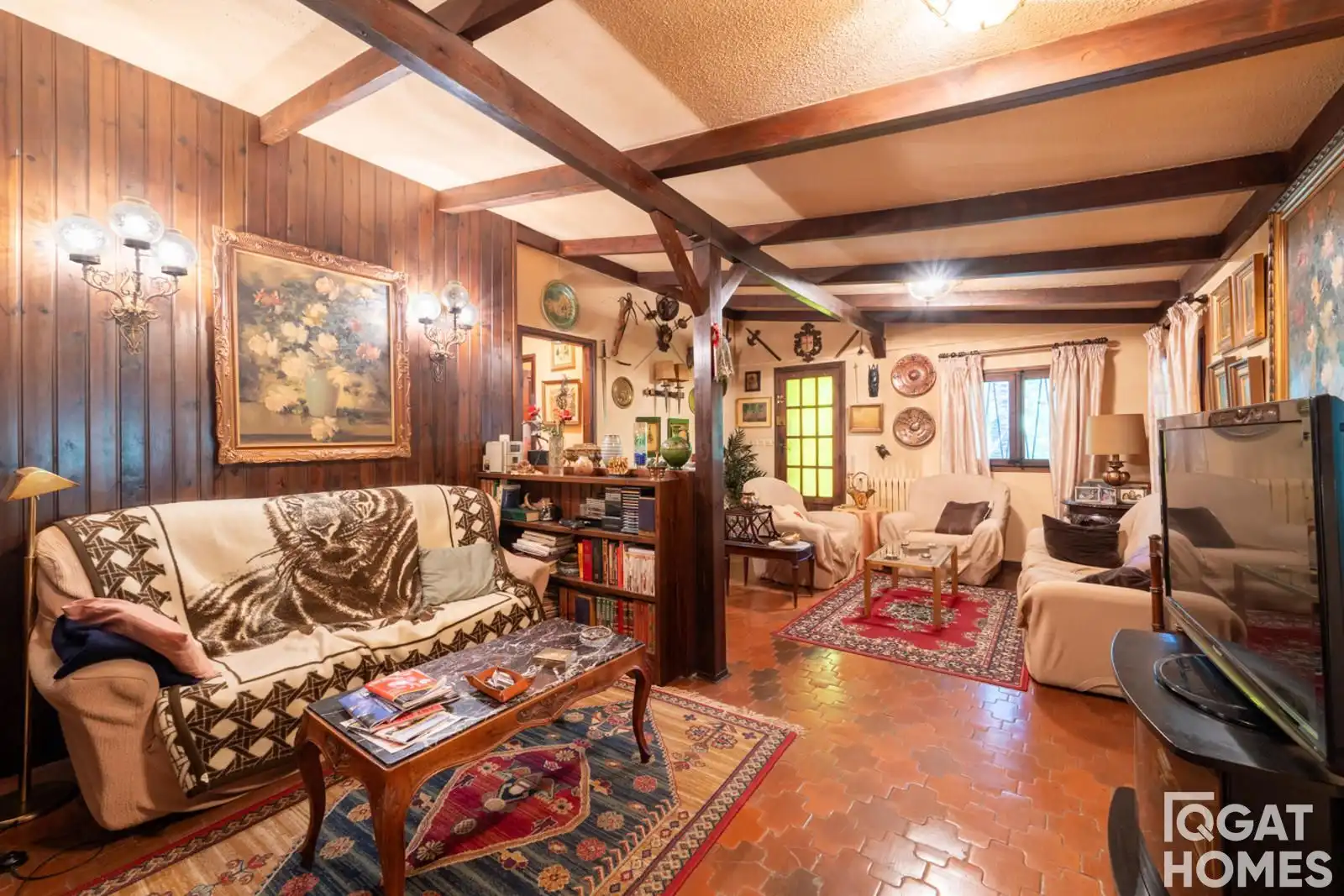 Sala de estar de Casa o chalet en venta en Sant Cugat del Vallès con Calefacción, Terraza y Trastero