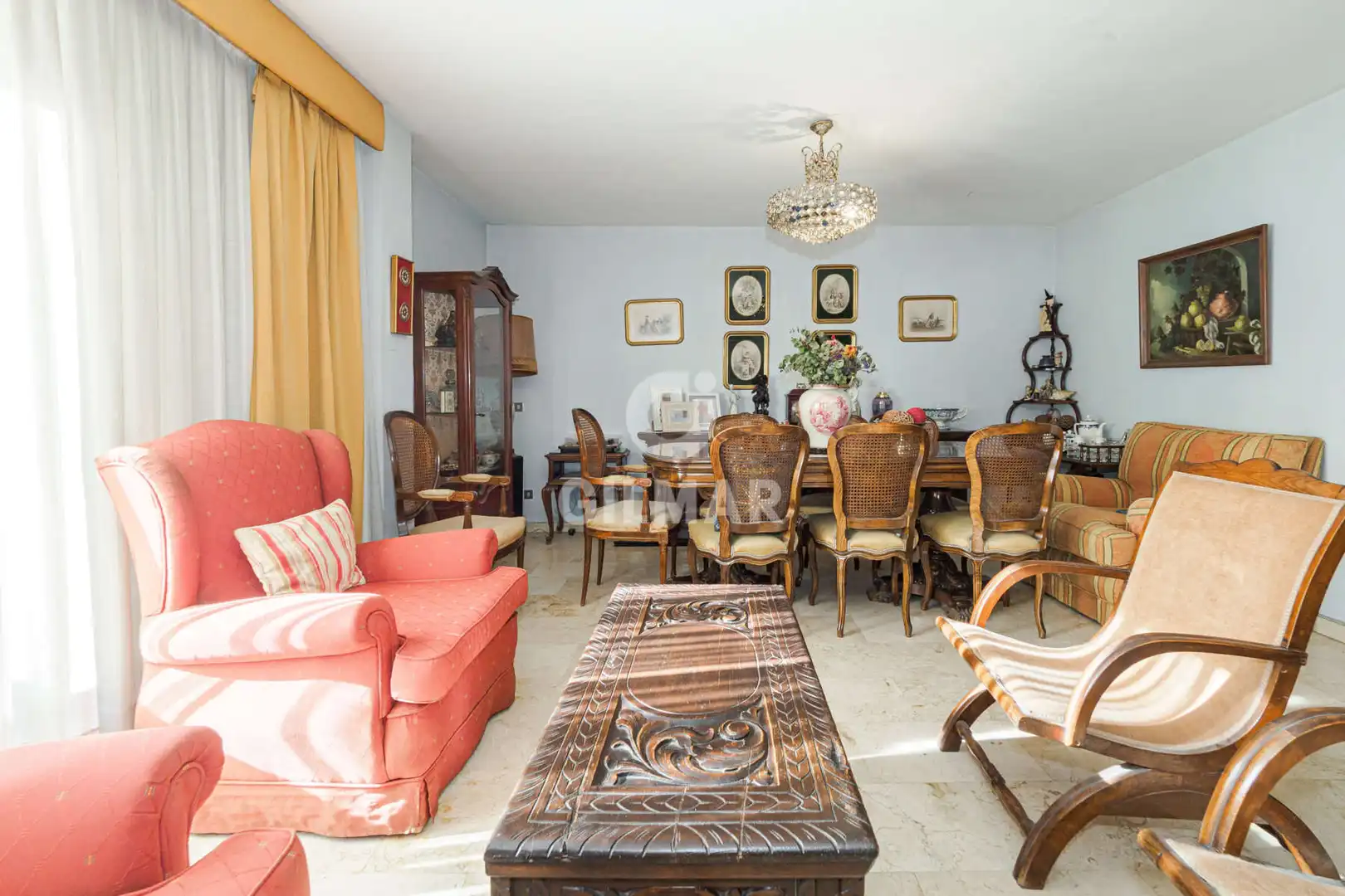 Wohnzimmer von Wohnung zum Verkauf in Sevilla mit Heizung, Privatgarten und Abstellraum