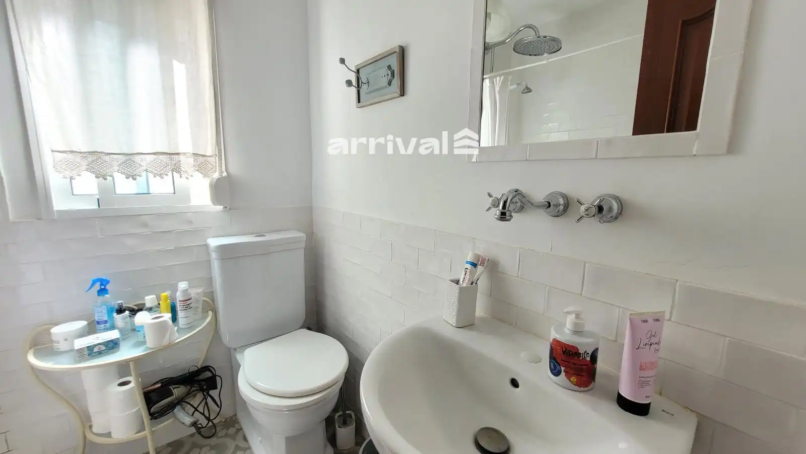 Badezimmer von Wohnung zur untervermieten in Valencia mit Klimaanlage, Möbliert und Waschmaschine