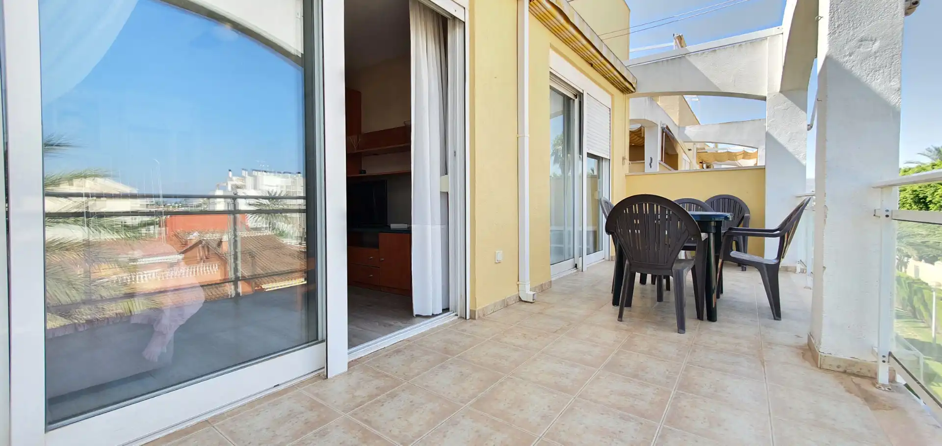 Terraza de Apartamento de alquiler en Dénia con Aire acondicionado, Calefacción y Terraza