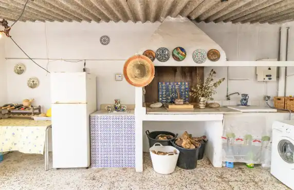 Cuina de Casa o xalet en venda en Elche / Elx amb Jardí privat, Terrassa i Piscina