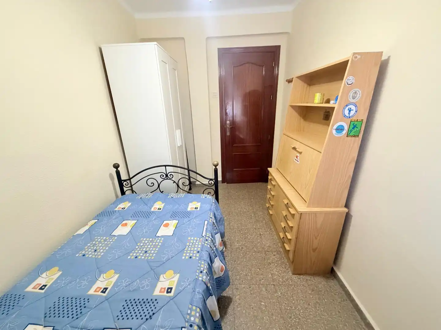 Schlafzimmer von Wohnung zur Miete in Málaga mit Klimaanlage, Heizung und Terrasse