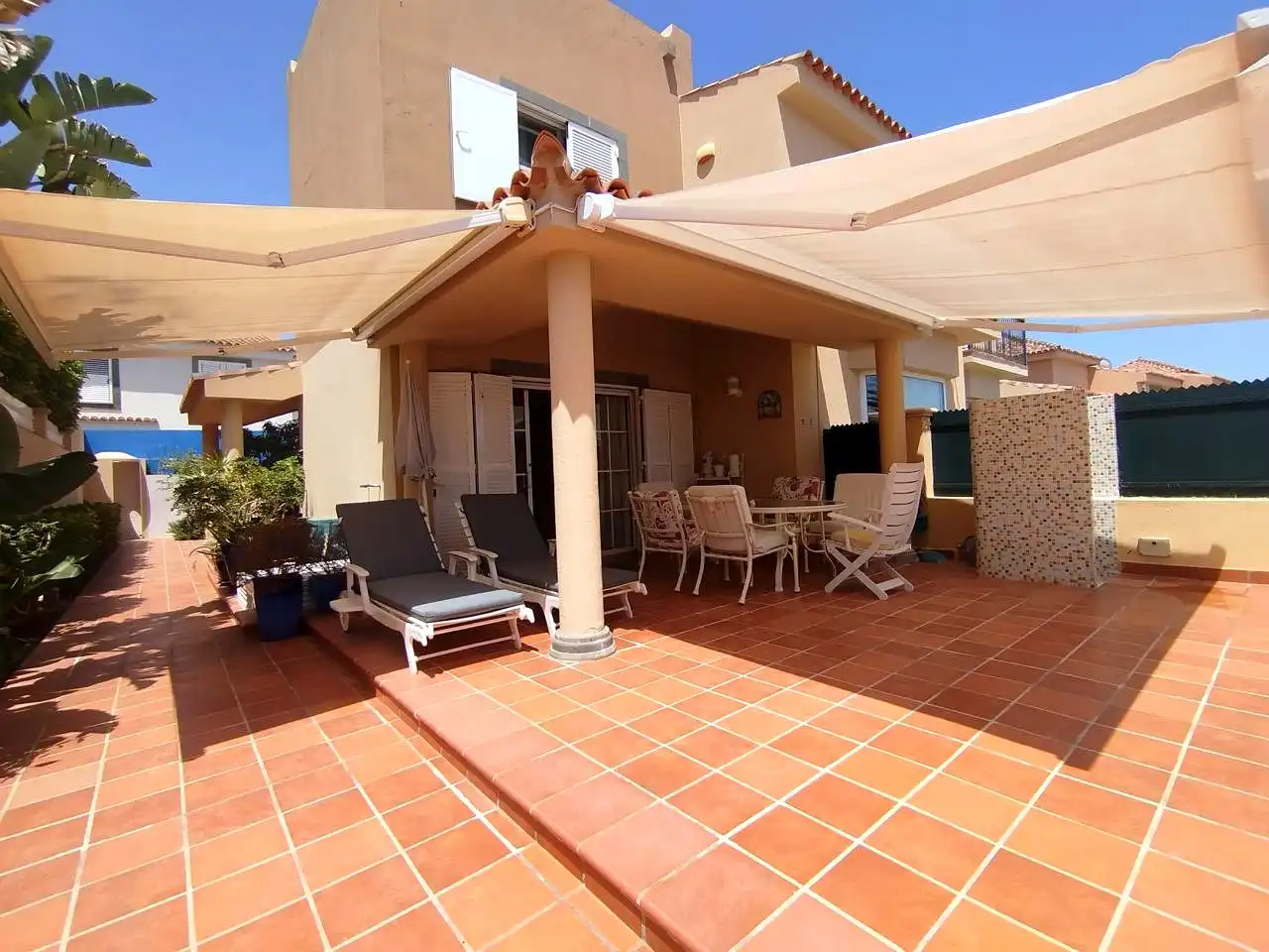 Terrace of Houses for rent in San Bartolomé de Tirajana  with Air Conditioner, Private garden and Terrace