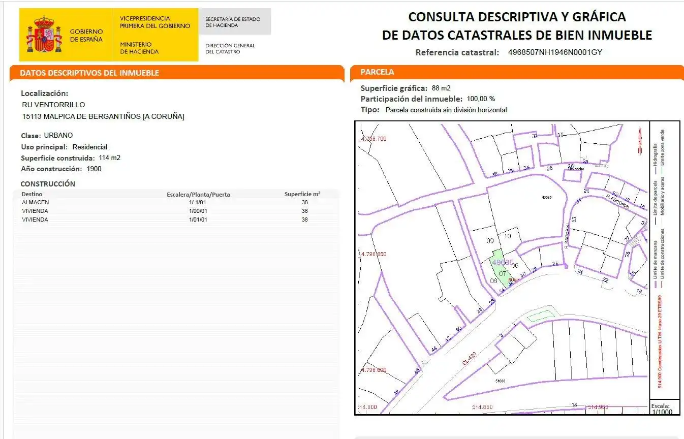 Residencial en venta en Malpica de Bergantiños