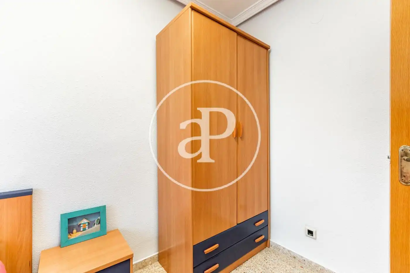 Schlafzimmer von Wohnung zur Miete in Valencia mit Klimaanlage, Heizung und Möbliert