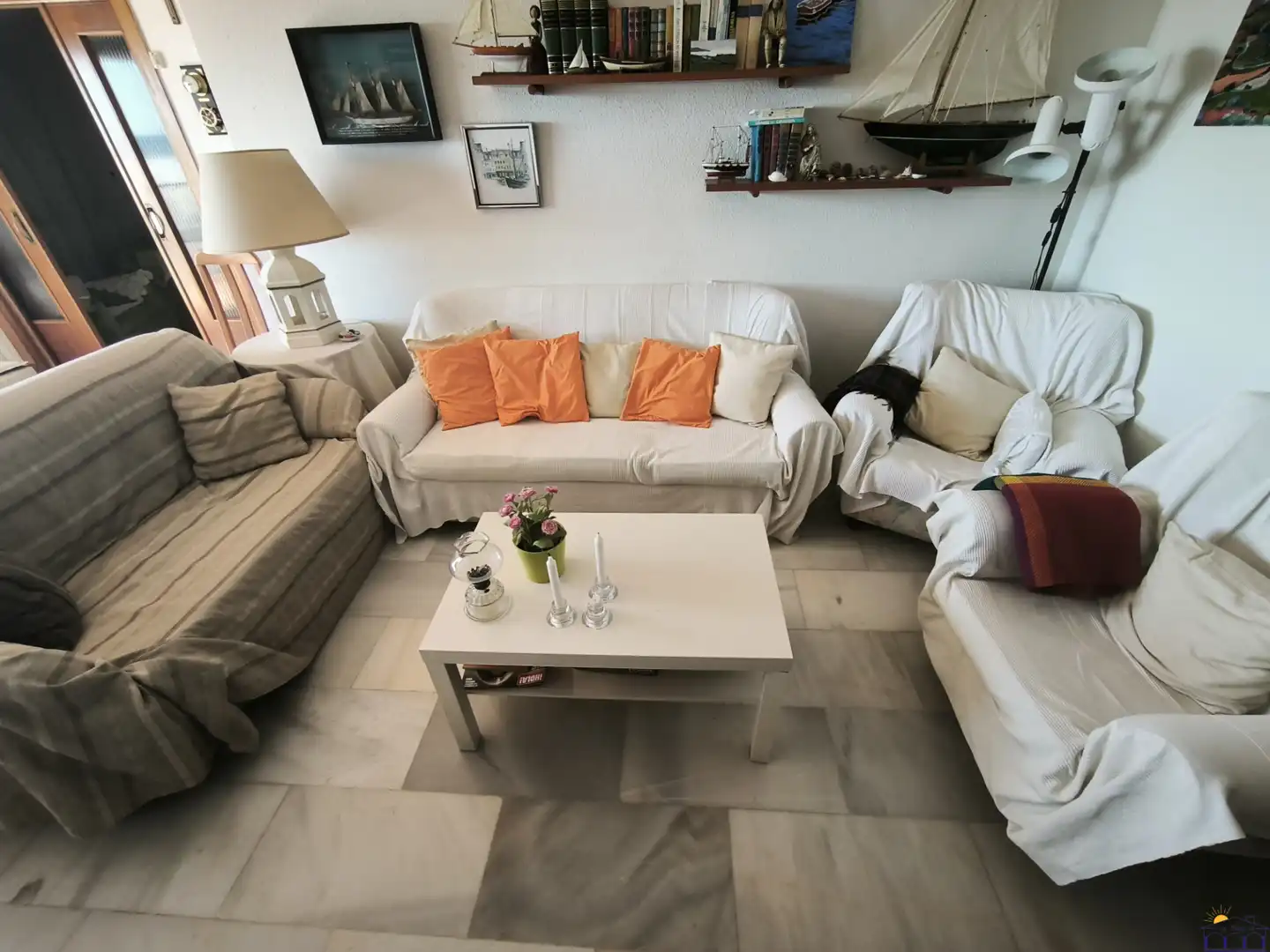 Sala de estar de Apartamento en venta en Benalmádena con Aire acondicionado, Calefacción y Terraza