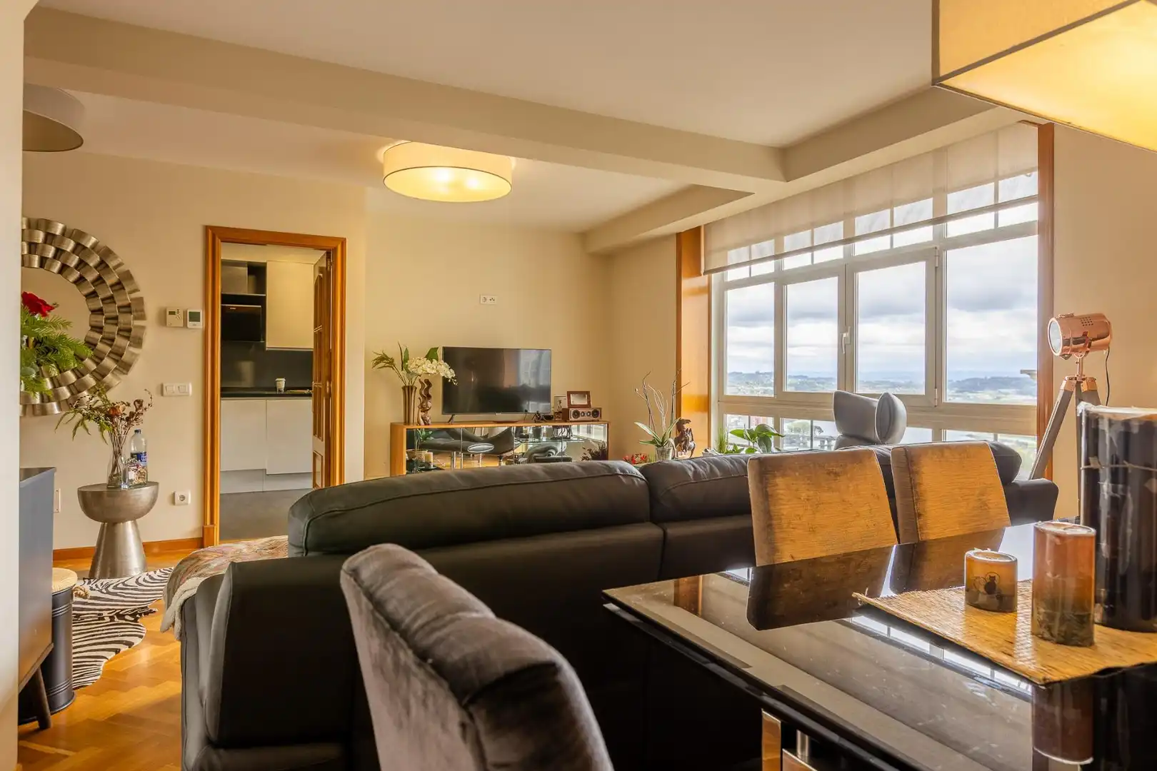 Sala de estar de Dúplex en venta en A Coruña Capital  con Jardín privado, Trastero y Piscina comunitaria
