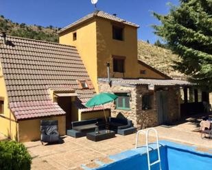 Exterior view of Country house for sale in Camarena de la Sierra  with Terrace, Swimming Pool and Furnished