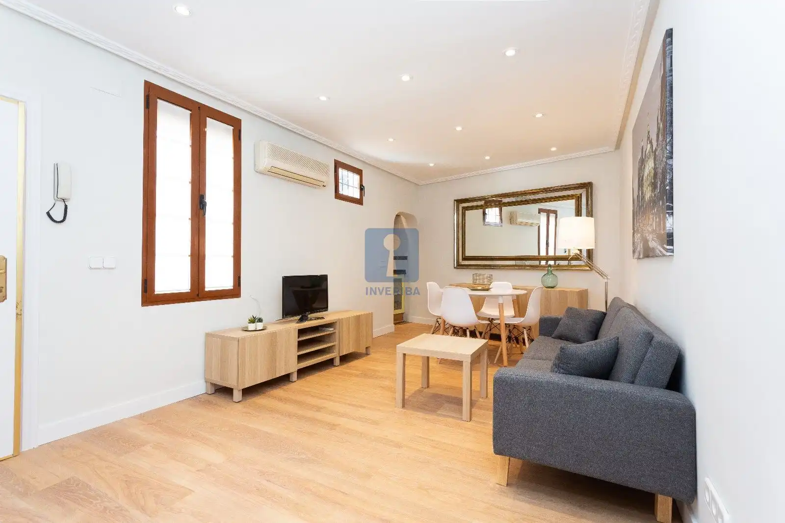 Wohnzimmer von Wohnung zur Miete in Madrid mit Klimaanlage, Heizung und Möbliert