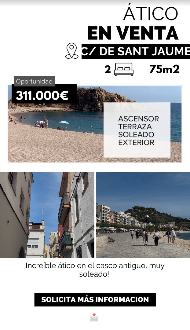 Exterior view of Attic for sale in Blanes  with Air Conditioner, Terrace and Balcony