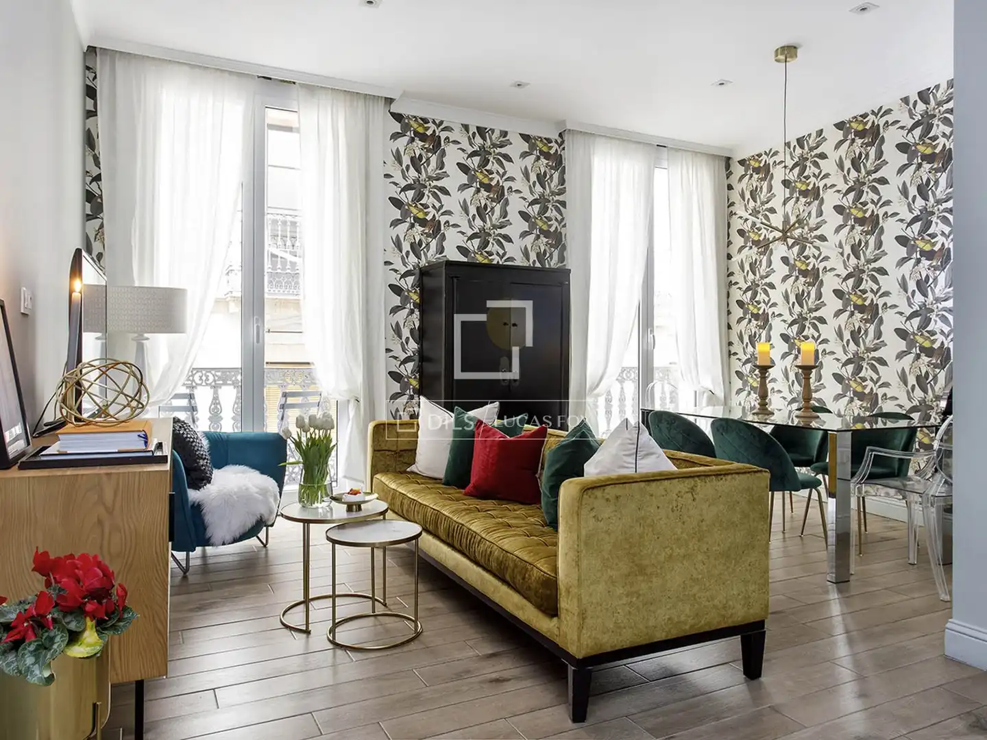 Living room of Flat for sale in Barcelona  with Air Conditioner, Heating and Furnished