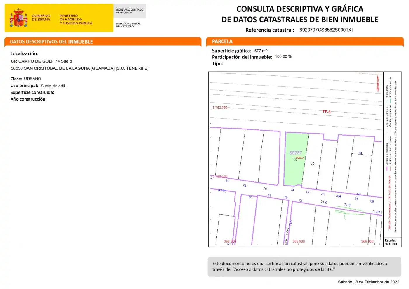 Residencial en venta en San Cristóbal de la Laguna