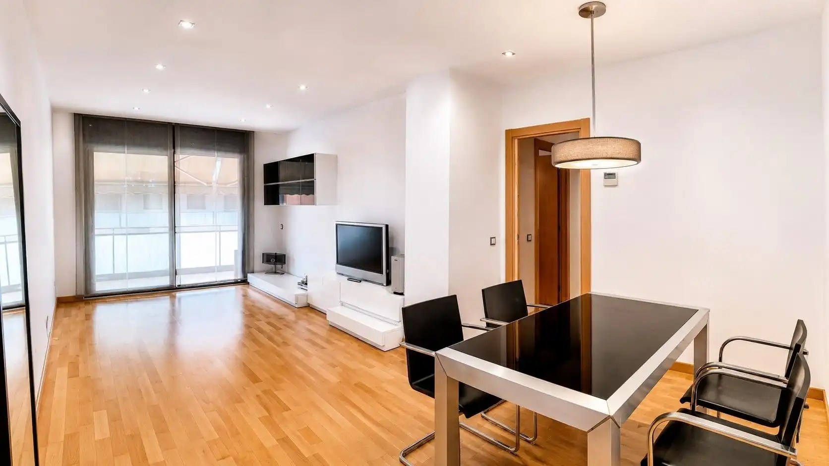 Sala de estar de Piso de alquiler en Badalona con Calefacción, Parquet y Terraza