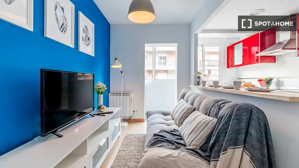 Sala de estar de Piso de alquiler en Madrid con Aire acondicionado, Calefacción y Amueblado