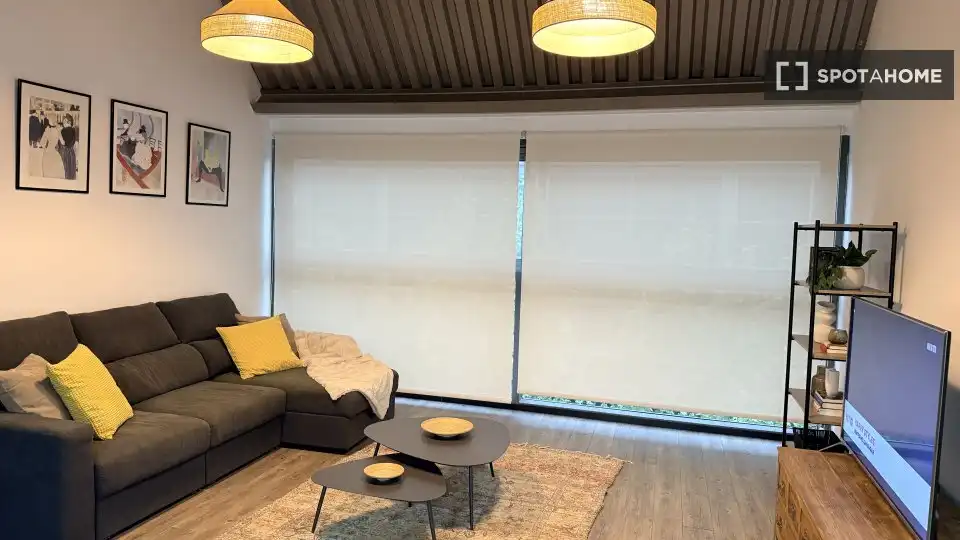 Living room of Study for share in Alcalá de Henares  with Air Conditioner, Heating and Terrace