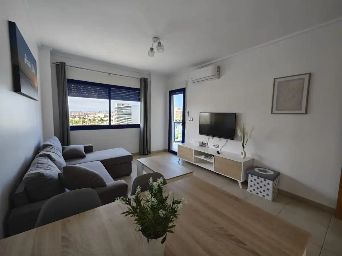 Sala d'estar de Pis de lloguer en Alicante / Alacant amb Aire condicionat, Calefacció i Terrassa