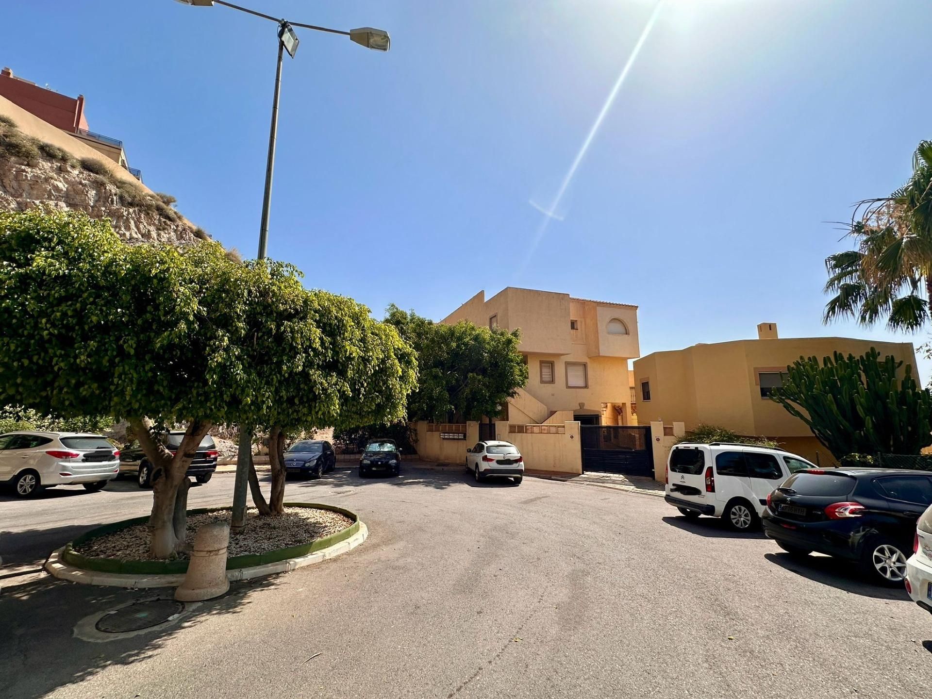 Exterior view of Single-family semi-detached for sale in Vícar  with Air Conditioner and Terrace