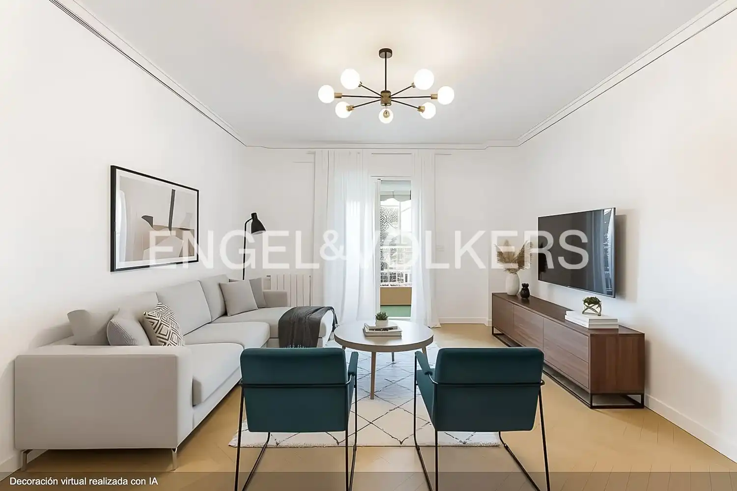 Wohnzimmer von Wohnung zum Verkauf in Valencia mit Heizung, Möbliert und Balkon