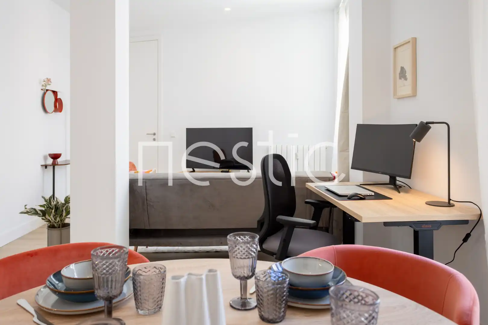 Habitación de Apartamento de alquiler en Madrid con Aire acondicionado, Calefacción y Amueblado