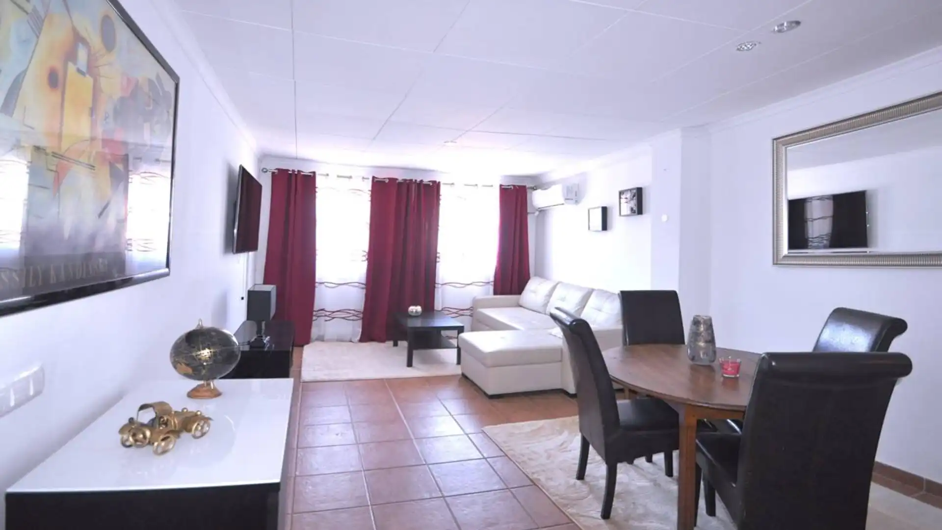 Wohnzimmer von Wohnung zum Verkauf in Lloret de Mar mit Klimaanlage, Abstellraum und Möbliert