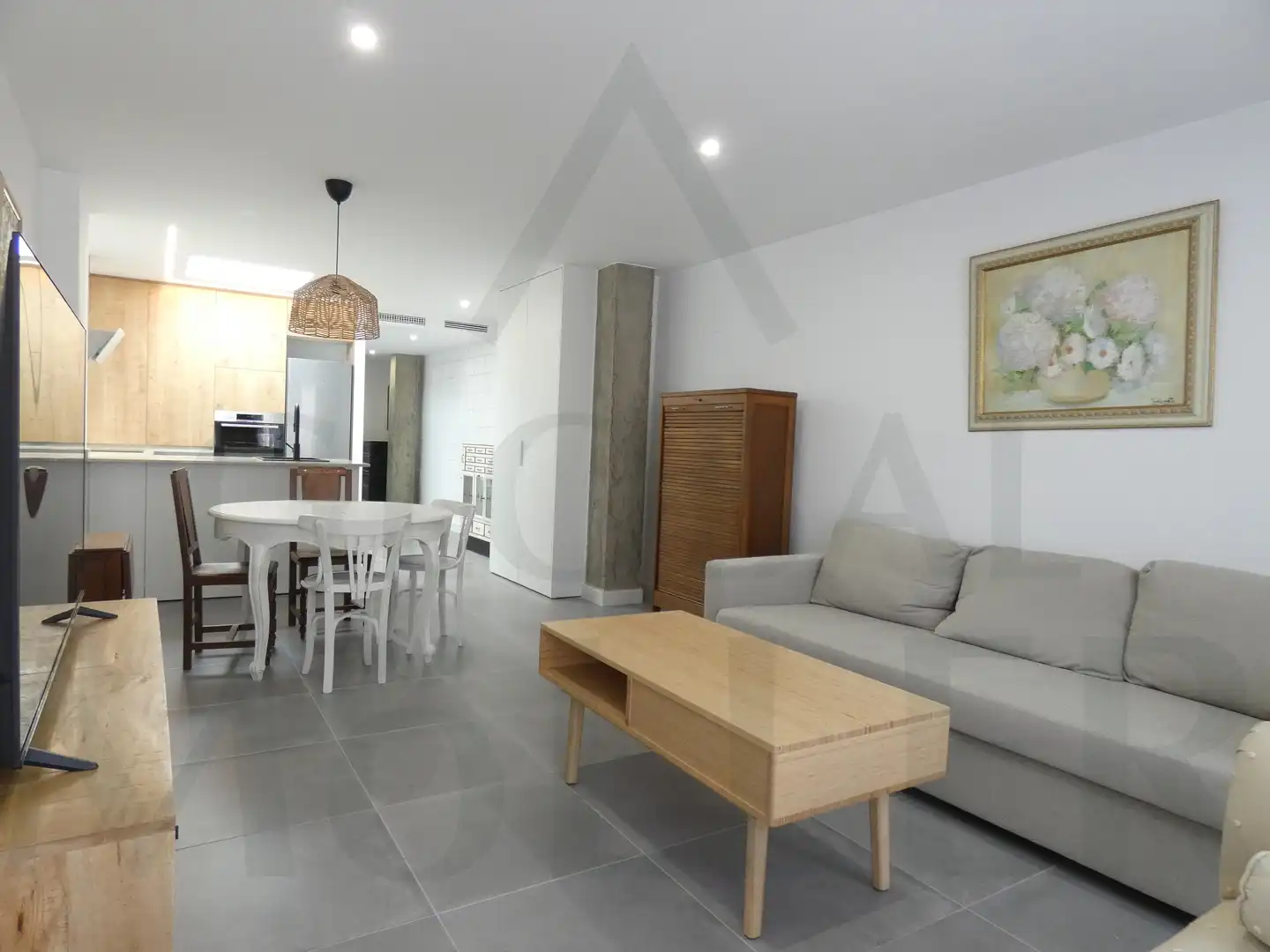 Sala de estar de Piso de alquiler en Cartagena con Aire acondicionado, Amueblado y Horno