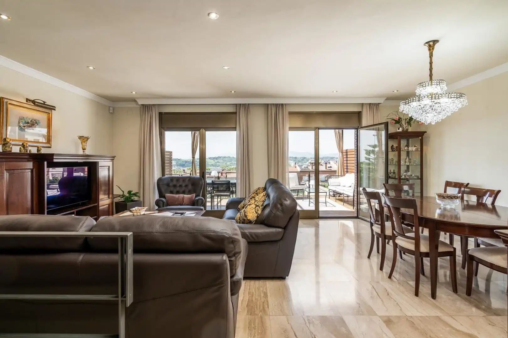 Wohnzimmer von Einfamilien-Reihenhaus zum Verkauf in Granollers mit Heizung, Privatgarten und Terrasse