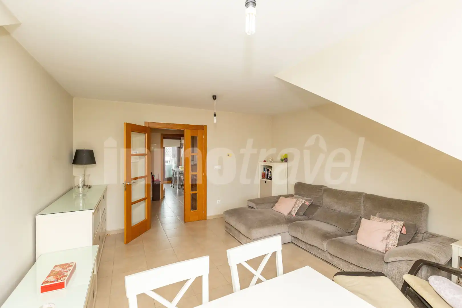 Sala de estar de Ático en venta en Poio con Calefacción, Parquet y Terraza