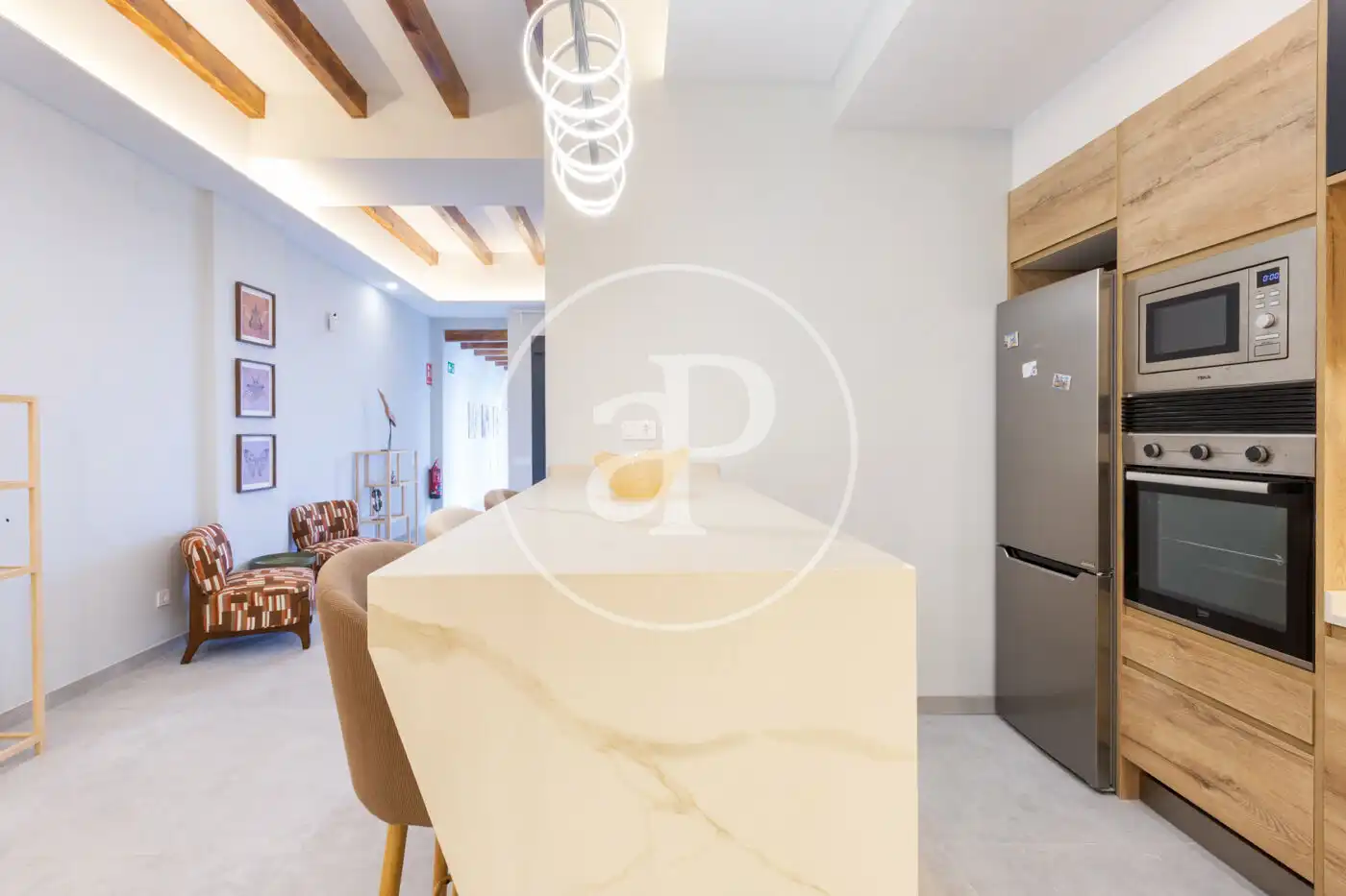 Küche von Maisonette zum Verkauf in Valencia mit Klimaanlage, Heizung und Privatgarten