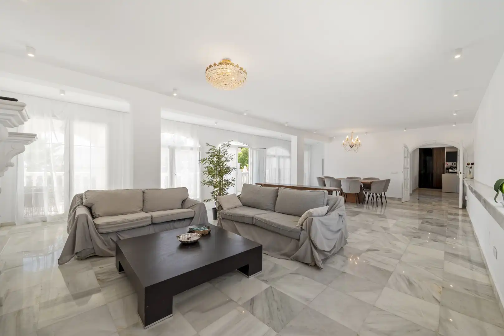 Living room of Houses for sale in Mijas  with Air Conditioner, Private garden and Terrace