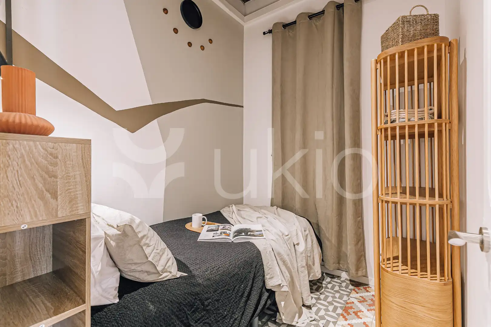 Schlafzimmer von Wohnungen zur Miete in Barcelona mit Klimaanlage, Heizung und Möbliert